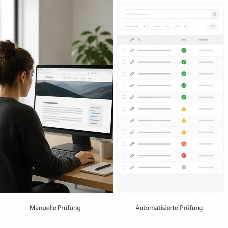 Manuelle und automatisierte Pru00fcfung von Website-Links