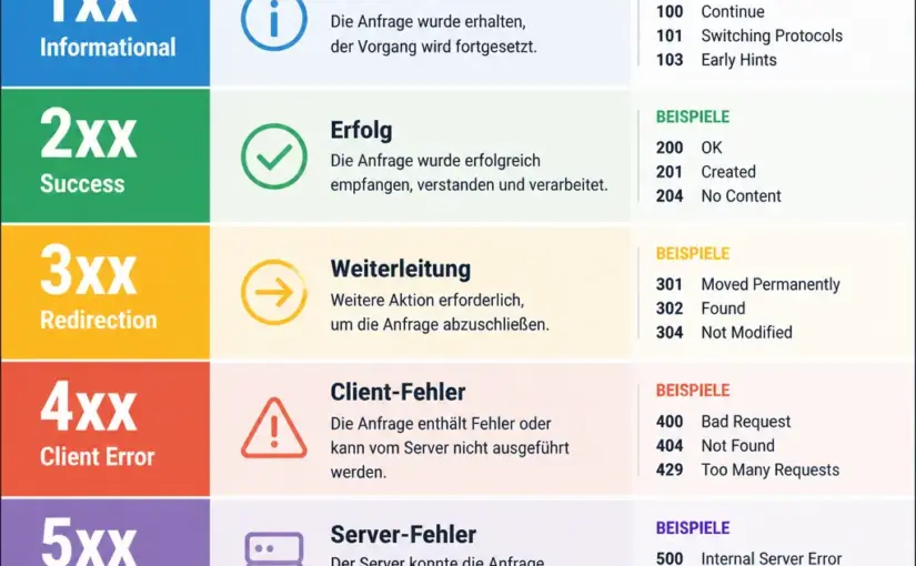 HTTP-Statuscodes verständlich erklärt: Bedeutung, Ursachen und Lösungen