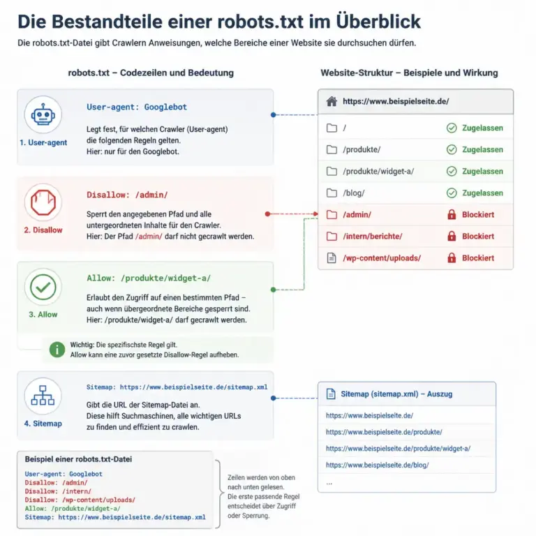 Die wichtigsten Direktiven einer robots.txt im u00dcberblick