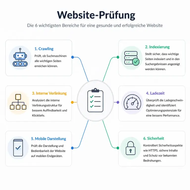 Die zentralen Pru00fcfbereiche einer technischen Website-Analyse