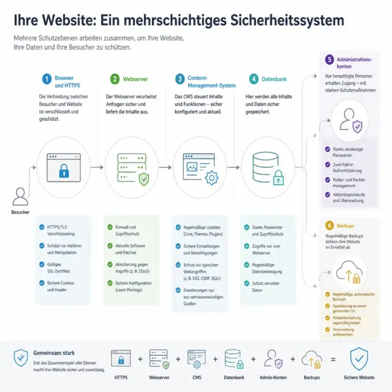 Mehrschichtiges Modell zur technischen Bewertung der Website-Sicherheit