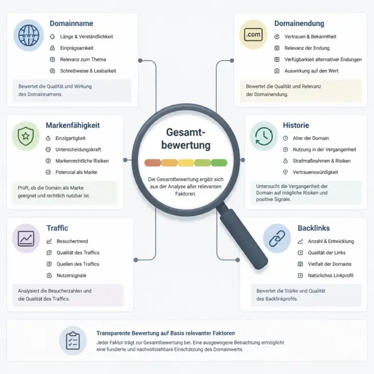 Wichtige Faktoren fu00fcr die Bewertung einer Domain