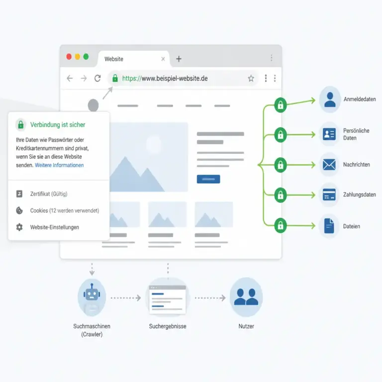 HTTPS, sichere Datenu00fcbertragung und SEO-relevante Website-Sicherheit