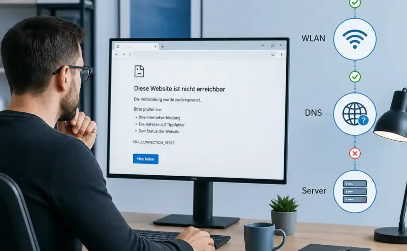 Website nicht erreichbar: Was tun? Ursachen finden und Fehler beheben